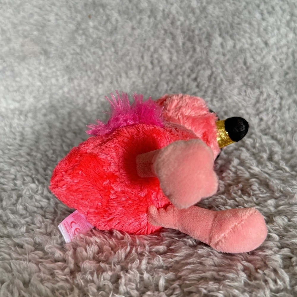Ty Beanie Boo Gilda the Flamingo Plush 6" Pink Stuffed Animal Soft Toy - Picture 7 of 9